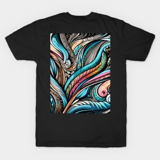Discover Aotearoa's Cultural Tapestry: Authentic Maori Art in Vibrant Illustrations T-Shirt